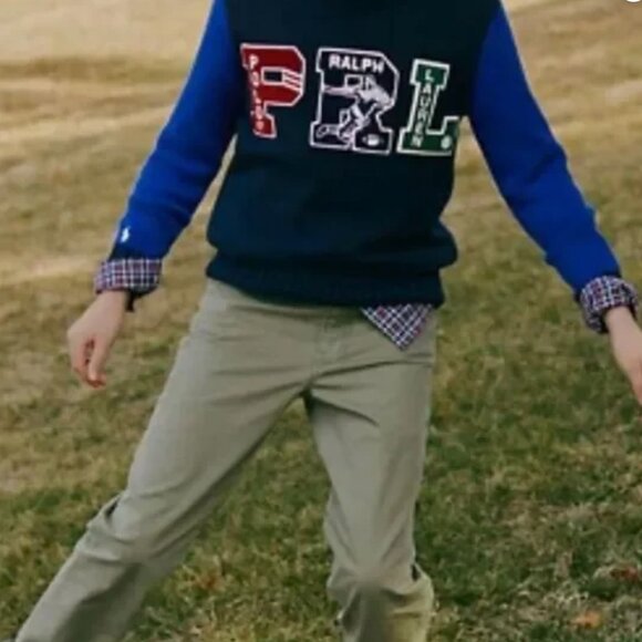 Polo Ralph Lauren Boys/Youth Letterman Sweater 12/12 - Picture 2 of 4